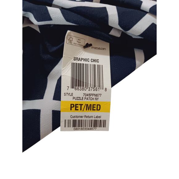 NEW ALFANI‎ Dress PETITE Medium Stretchy Career Office Work Travel Navy Blue - Picture 4 of 10